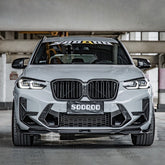 BMW X3M X3MC F97 LCI 2022 2023 2024 & X4M X4MC F98 LCI 2022 2023 2024 with Aftermarket Parts - Front Lip?Carbon Fiber from SOOQOO USA